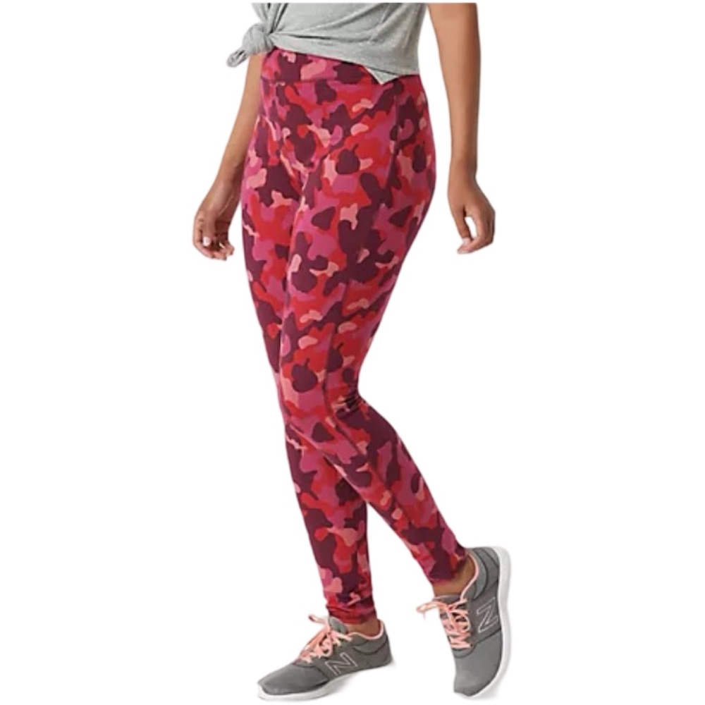 Denim & Co Active Berry Camo Leggings 3X Petite Duo Stretch Pull-On Athleisure - Picture 5 of 6